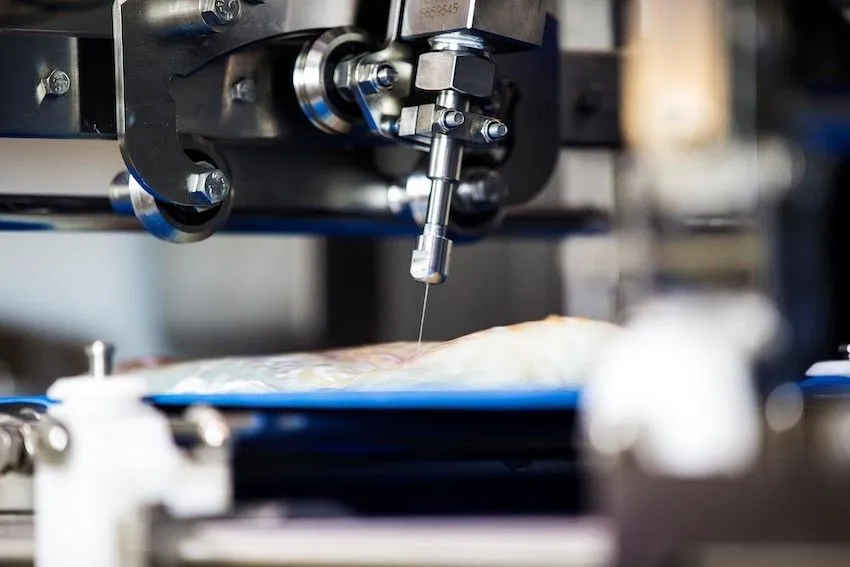 Flexicut waterjet in use in a meat processing plant